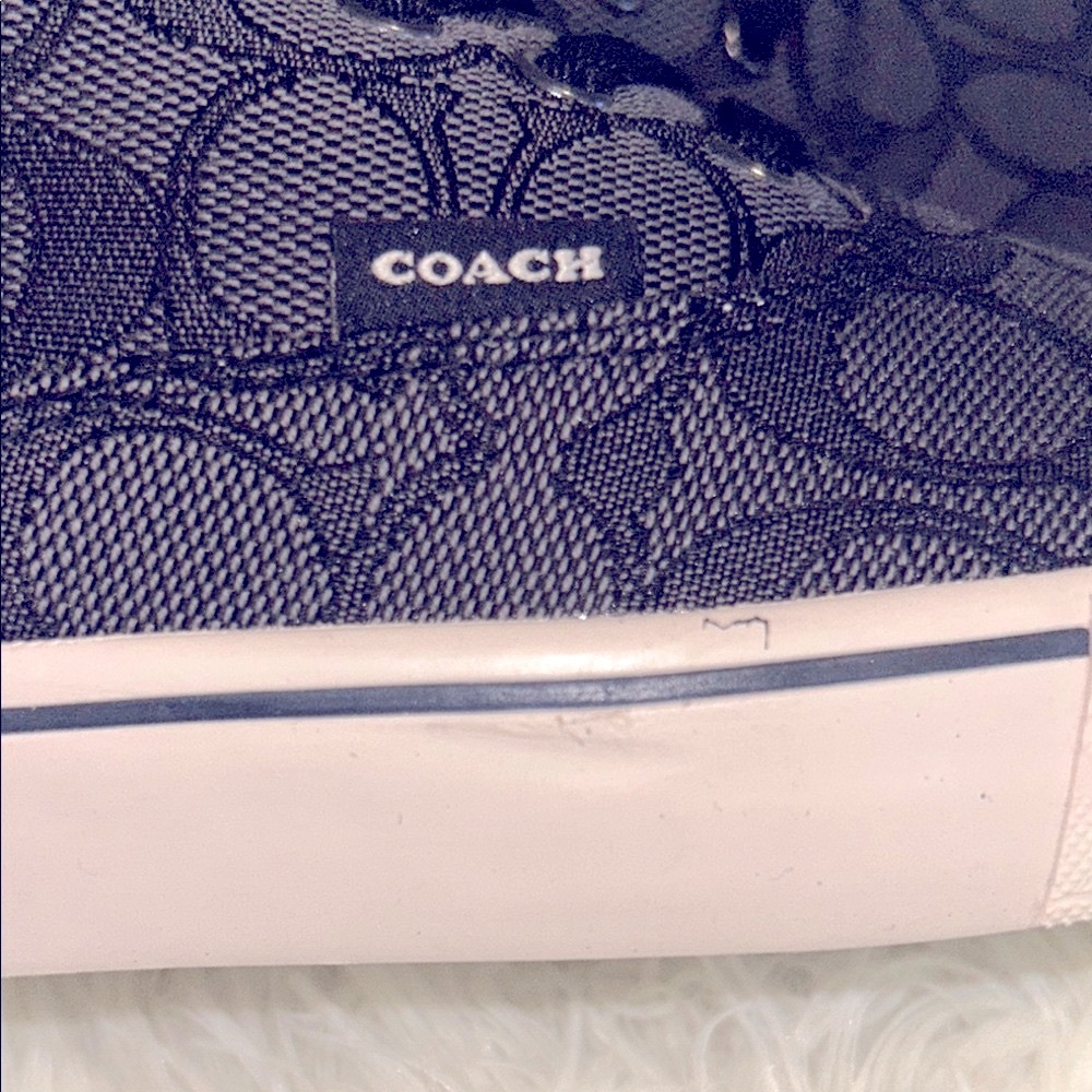 Coach Black and Tan Monogram Sneakers - Picture 7 of 13